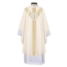 Off White San Damiano Collection Semi Gothic Chasuble Vestment Size 59 x 51