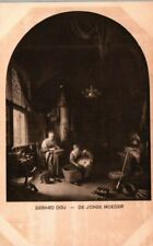 Mauritshuis The Hague Netherlands The Young Mother Gerrit Dou Vintage Postcard picture