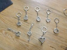 NEW Silver floating charm memory locket keychain CZ  picture