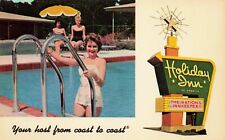 Postcard Holiday Inn Elkhart Indiana Hotel Pool The Nation's Innkeeper picture