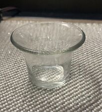 Vintage Clear Glass Curved Votive Candle Holder - Federal Glass - F Shield Stamp picture