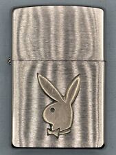 Vintage 2002 Playboy Bunny Head Emblem Chrome Zippo Lighter picture