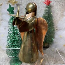 Vintage Mid Century Brass Copper Angel Candle Holder Hong Kong picture