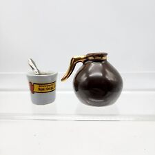 Vintage Arcadia Miniature Coffee Pot & Mug Salt and Pepper Shakers 1.5-2