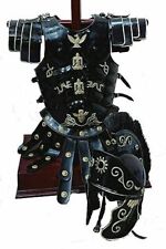 Medieval New Roman Centurion Helmet With Armor Muscle Jacket Black Set Costume T picture