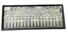 WWII Panoramic Photo Squadron 21 Army AF Officers D-E-F-G 1944 B&W Framed #2 picture