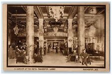 c1920's A Corner Of Hotel Rochester Lobby Restaurant Rochester New York Postcard picture