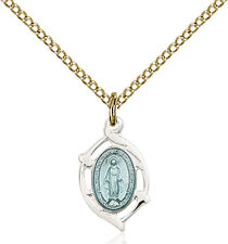 Small Gold Filled Our Lady Grace Miraculous Virgin Mary Medal Necklace Pendant picture