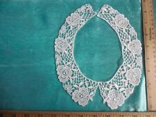 VINTAGE GUIPURE LACE COLLAR~SMALL DOLL SIZE~WHITE~100% RAYON picture