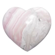 Charged Fluorescent Pink Mangano Calcite Crystal Puffy Heart / Palm Stone PERU picture