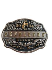 Pendleton Whisky 2014 Let'er Buck Belt Buckle Montana Silversmiths picture