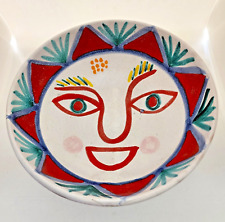 BOWL-DESIMONE POTTERY-ITALY-LARGE-RARE SUN FACE-SIGNED-NUMBER-READ picture