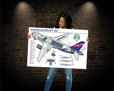 Sukhoi SuperJet 100 Cutaway Poster  24