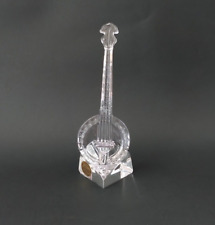 Cristal d'Arques Paris Crystal Mandolin Figurine, Crystal Musical Instrument picture