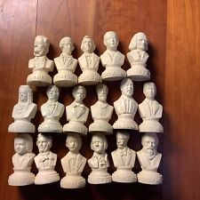 Lot of 17 Unique Halbe Music Composer Busts Head Vintage Statues 1970's Plastic picture