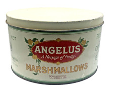Vintage Angelus Marshmallows Tin Antique Canister The Cracker Jack Co. picture