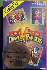 1996 Mighty Morphin Power Rangers Trading Cards Sealed Box ~ 18 Packs picture