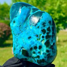 1.03LB Natural Chrysocolla/Malachite transparent cluster rough mineral sample picture