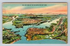CA-California, Air View the Metropolitan Bay Area, c1944, Vintage Postcard picture