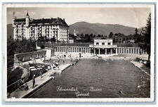 Bern Switzerland Postcard Schwimmbad Swimming pool Gstaad 1946 RPPC Photo picture