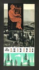 Rare 1950's RHODOPES MOUNTAINS BULGARIA ILLUSTRATED TRAVEL BROCHURE + COLOR MAP picture