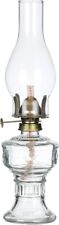 Lantern 12.5'' Vintage Clear Glass Kerosene Lamp Chamber Oil Lamp for indoor picture