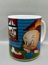 Looney Tunes~Porky Pig Sun Sign Mug~Cancer~July~Zodiac Coffee Mug~Vintage 1994 picture