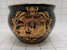 Vtg Limoges France Feast of the Gods Black And Gold Accent Bowl Planter picture