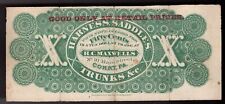 1870's Advertising Note H.C. MAXWELL'S SADDLE Co.  printed by Ferd Mayer & Sons picture