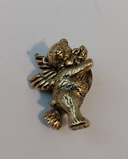 Small Gold Tone Bear Angel Lapel Pin picture