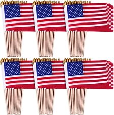 100 Packs of Small American Flags on Sticks, 8 x 12 Inches 4th of July picture