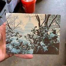 Vintage Christmas Card Maryland Congressman Clarence Long - US Capitol Building picture