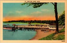 Onset Massachusetts New Pier Linen Card c1930-1945 Vintage Postcard picture