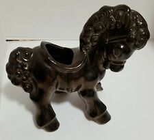☆Kenwood USA~Horse/Pony~Figurine/Pottery~1509~Brown/Gold/Black Planter-Vintage☆ picture