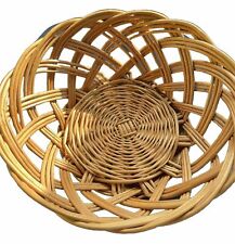 Vintage Woven/Reed Weaved Fruit & Bread Basket Boho/ Country Wall/table Decor picture