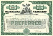 FREDERIC J. FISHER - STOCK CERTIFICATE SIGNED 01/02/1924 picture