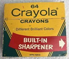 Vtg No. 64 Crayola Crayons With Sharpener Binney & Smith Easton, PA USA Complete picture