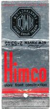 Himmel Brothers Company Hamden Conn. Himco Store FS 30S Empty Matchcover picture