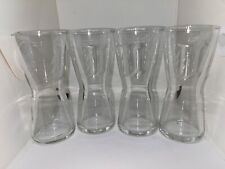 Set of 4 Vintage Pilsner Hourglass Shaped Beer Glasses Etched Monogram Letter U picture