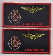 USN VF-74 BE-DEVILERS WINGS PILOT & NFO patch set F-14 TOMCAT FIGHTER SQN picture