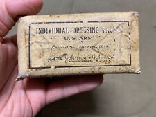 ORIGINAL WWI US ARMY M1910 FIRST AID INDIVIDUAL DRESSING PACKET SEALED- 1918 picture
