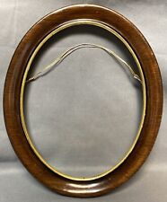 Antique Victorian Painted & Gilt Gesso Wood Oval Frame  Fits 9 7/8
