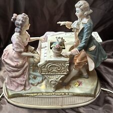 Vtg Lenwile Ardalt orig. Porcelain lady Playing Piano #7022 very rare music b picture