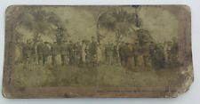 Antique Stereoview 1899 Philippine Insurrection US Army Soldiers Taps Uniforms picture