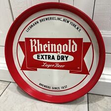 VINTAGE RHEINGOLD EXTRA DRY LAGER BEER TRAY 12” DIAMETER picture