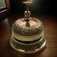 Nautical Brass Ornate Desk Bell Table Bell Call Bell Reception Bell Antique Gift picture