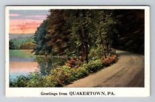 Quakertown PA-Pennsylvania, General Greetings, Vintage c1927 Postcard picture