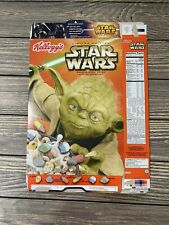 Kellogg's STAR WARS CEREAL BOX Yoda Episode III Orange Box Feb 2008 11.8 Oz picture