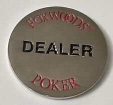 Foxwoods Casino Poker Dealer Button Polished Chrome Texas Holdem' Connecticut picture