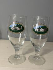 Les 4 Saisons d’achouffe 25cl beer glasses 8” tall RARE HTF (the 4 seasons) bar picture